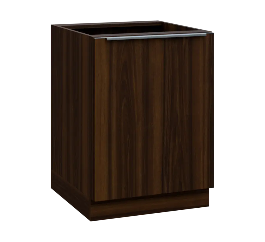 SIS - 6D spodní skříňka, 1-dveřová, pravá, 870x600x600, ořech královský